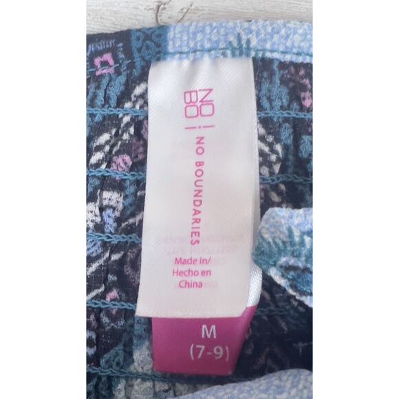 NWT No Boundaries Women's Juniors Teal Med. Smocked Peasant Cap Sleeve Boho - Picture 3 of 7